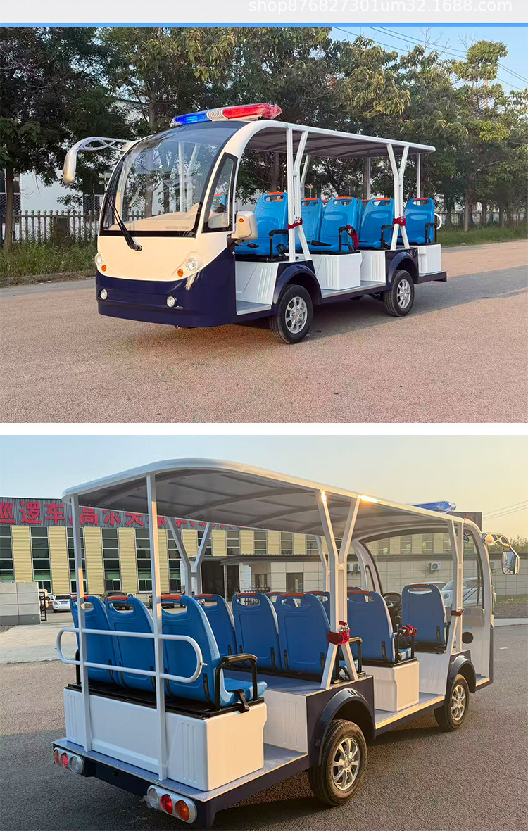 Electric patrol car, 11-seater sightseeing vehicle, scenic area shuttle, campus security patrol car, security inspection vehicle, patrol sightseeing car
