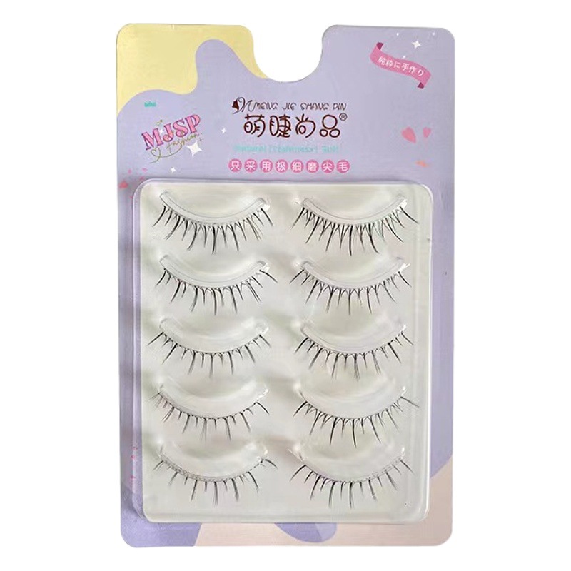 Pestañas postizas de girasol sentido del aire de moda simulación natural sentido del aire transparente tallo fino pestañas postizas 726