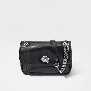 Chain Bag Customized Genuine Leather Oil Wax Leather Women's Bag Classy First Layer Cowhide Gift Bag Processing Factory Customized Logo