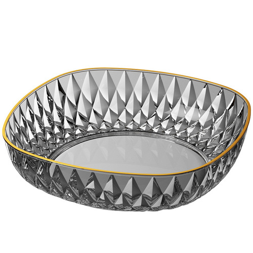 Diamond Fruit Plate Home Living Room Fashion Fruit Plate Snack Candy Plate Light Luxury High Quality Large Capacity Plate Dishes