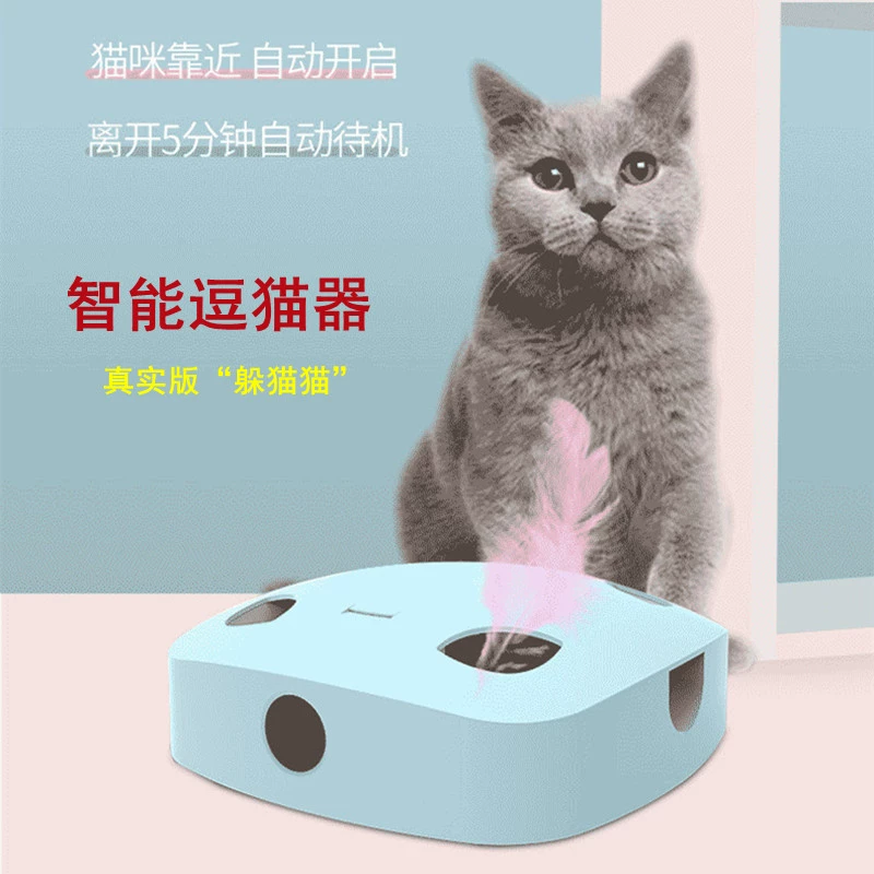 Оптовый Интеллектуальный Электрический котенок игрушка домашняя собака, чтобы облегчить скуку Self-Hi Playmate автоматический Выдвижной перо мини-Дразнилка для кошек