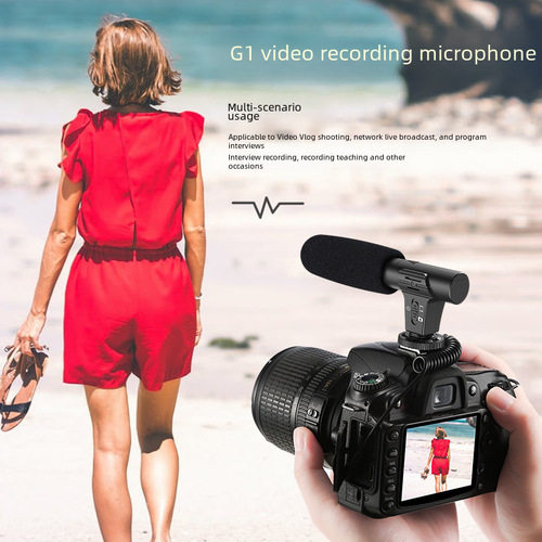 Cross-border direct supply G1 video recording live streaming camera mobile microphone vlog conference recording teaching gun-type microphone