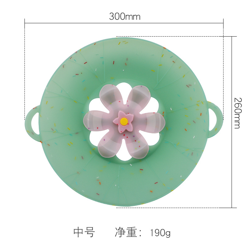 Silicona en forma de flor anti-desbordamiento cubierta de la olla silicona fresco-mantenimiento cubierta de olla giratoria cocina gadget venta al por mayor