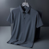 Silk polo for leisure, trend colored universal jacket, short sleeve T-shirt