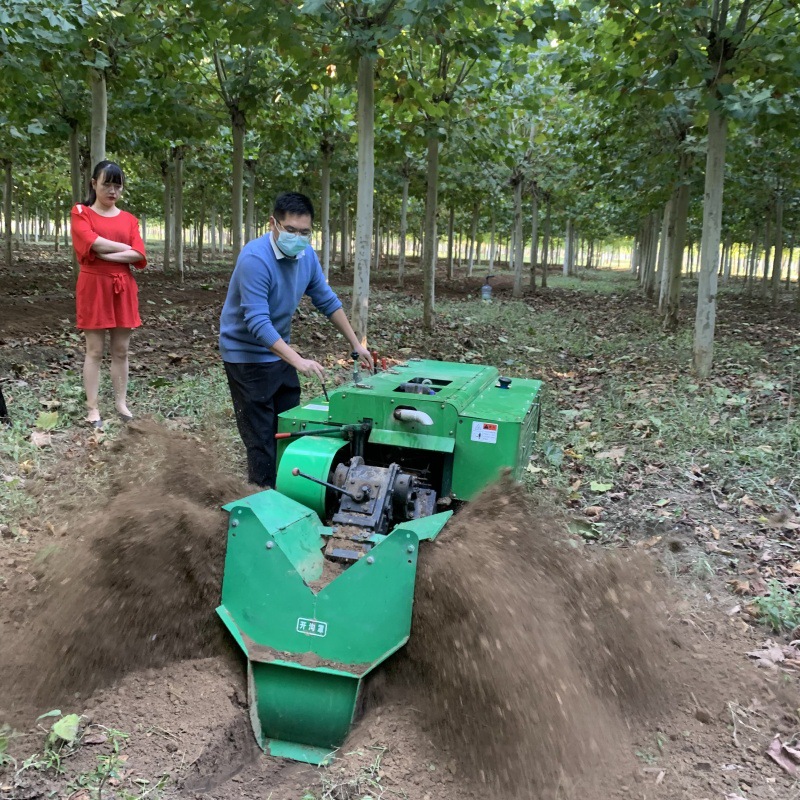 自走式履带式果园开沟施肥机农用田园管理机多功能旋耕机拖拉机