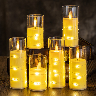 Cross-Border Candle Swing Headlight String Candle Light Simulation Candle Light Atmosphere Light Candlelight Dinner Candle Light Small Ornaments