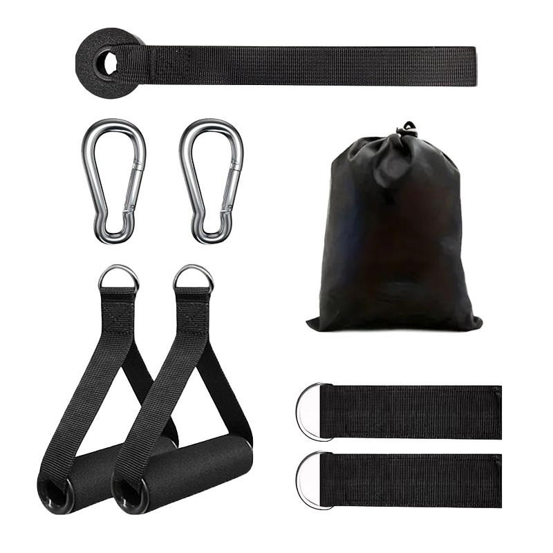 11-Piece Set/Single-Row Resistance Band Accessories Door Buckle Handle Ankle Strap Set Combination Resistance Band Fitness Equipment Kit