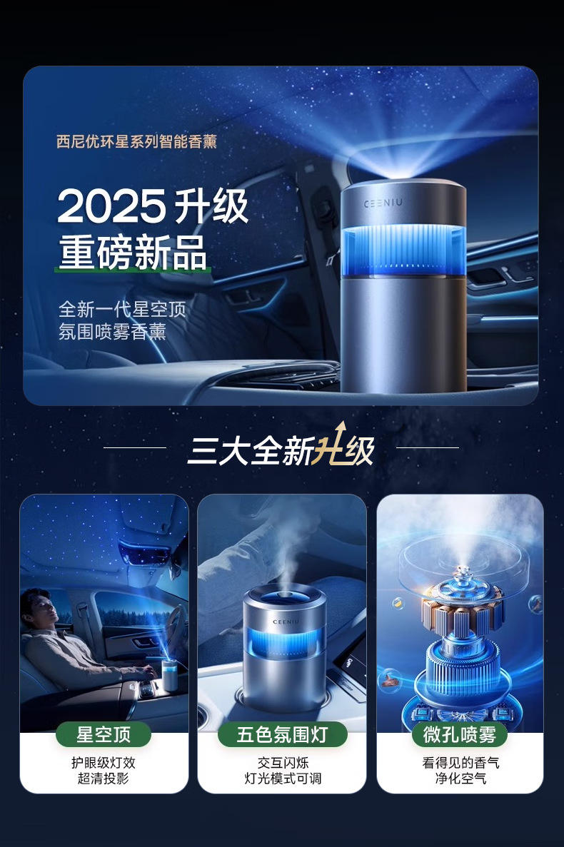Sini Youhuan Star Aromatherapy Star Empty Top Car Aromatherapy Car Perfume Car Fragrance Machine Intelligent Spray CEENIU