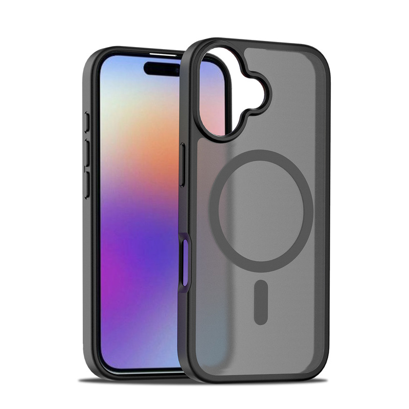 メーカーカスタマイズされた新しいApple 17promax肌のような感触の磁気吸着携帯電話ケース2.0落下防止iphone16携帯電話ケース|undefined
