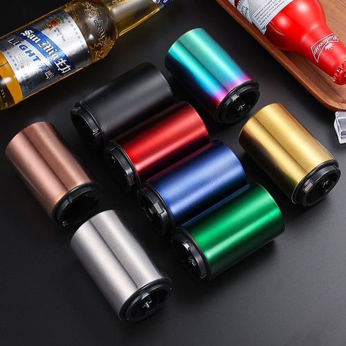 Beer bottle opener creative stainless steel bottle opener press automatic cap opening beer screwdriver personalized cross-border gift