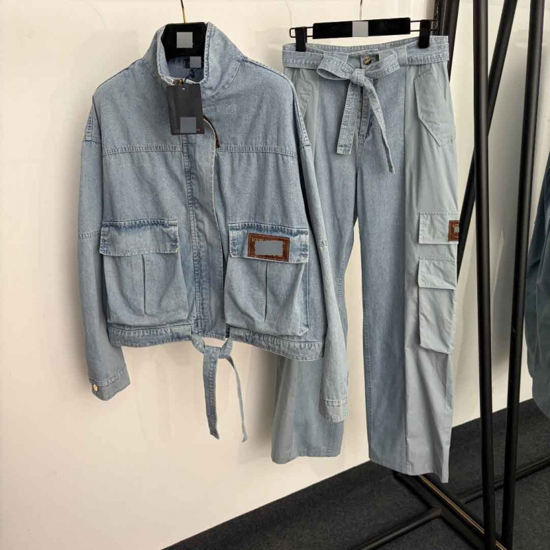 New Nanyou Collection Set: Washed and Distressed Stand Collar Lon