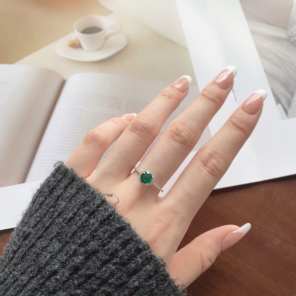 Plating Design 925 Sterling Silver Zircon Square Rings