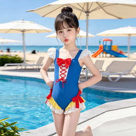儿童泳衣女童超好看夏季白雪公主泳装2026新款女宝宝高颜值游泳衣