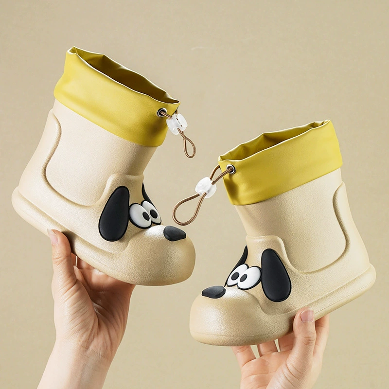 Детские резиновые сапоги для мальчиков и девочек, резиновые сапоги с милым щенком из мультфильма, детский сад, водонепроницаемый противоскользящий материал из ЭВА для детей 3-6 лет