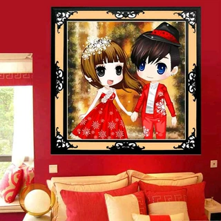 钻石画diy 钻石绣批发厂家直供十字绣钻石画钻石秀 我们结婚吧