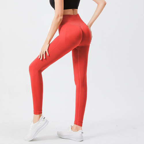 European and American style dot-pattern fitness leggings seamless high-waisted elastic daisy tight-fitting yoga cropped pants for women slim fit