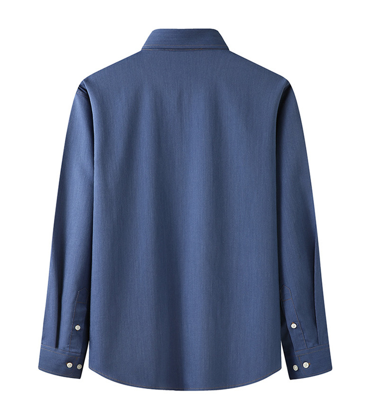Men's Long Sleeve Denim Shirt Plus Size Casual Oversized Jacket_voghion.com