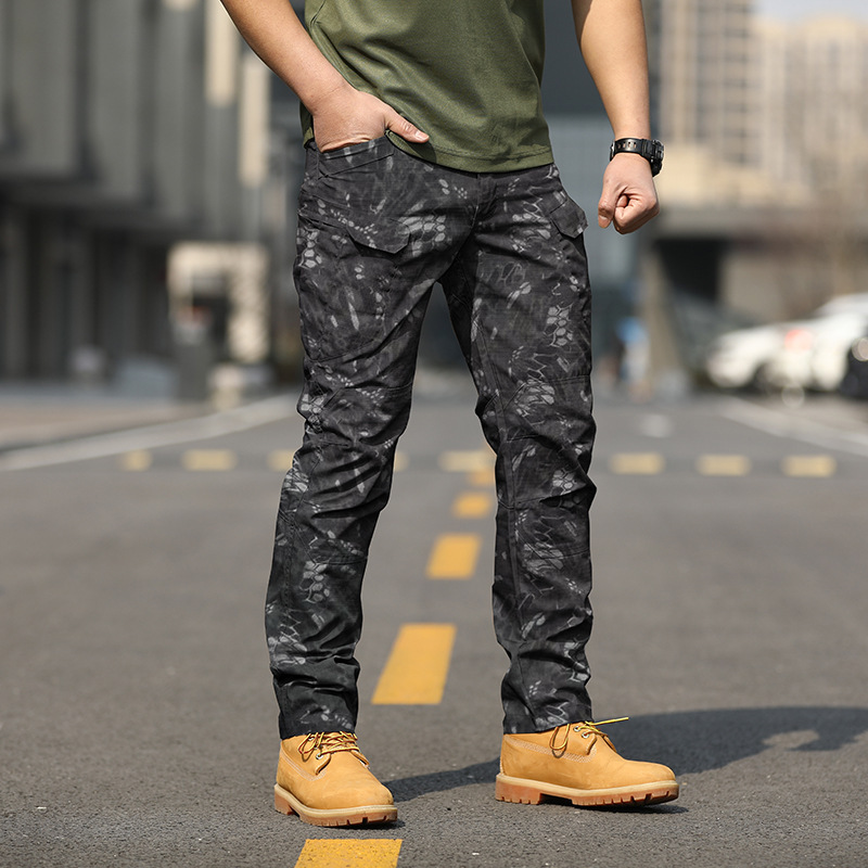 Pantalones tácticos de venta directa de fábrica Pantalones de camuflaje para hombres de primavera Monos Pantalones de entrenamiento IX7 resistentes al desgaste multibolsillos de otoño 9 pantalones casuales