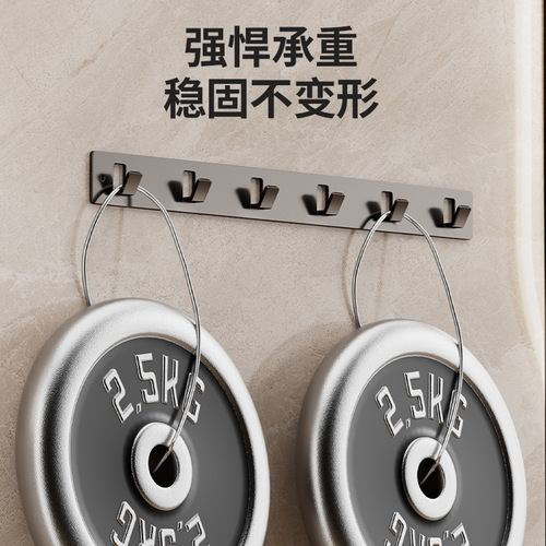 Space aluminum bathroom clothes hook wall bathroom sticky hook kitchen gun ash hook towel rack clothes hanger door back hook