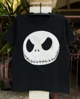 WHO CARE Винтажная энциклопедия JackFace blacktee Рождественская ночь Ужас Джек минималистичная футболка с короткими рукавами