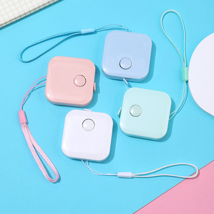 Customized Logo Mini Square Tape Measure Waist Ruler Convenient Macaron Soft Ruler Waist Ruler Automatic Shrinkage Wholesale