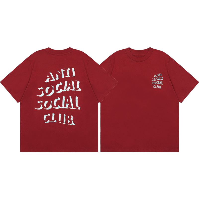 Diferencia de moneda del mercado ASSC CLUB fujiwaro Lightning serie impresa camiseta suelta de manga corta para hombres y mujeres