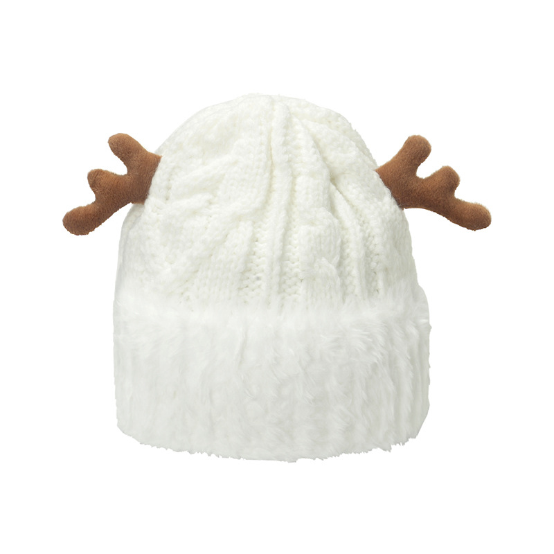 Unisex Cartoon Style Cute Antlers Eaveless Wool Cap display picture 4