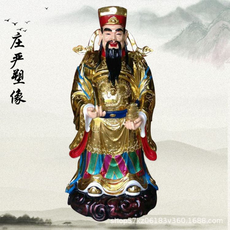 极彩古彩五福喜神佛像 福禄寿神像 高端佛像批发