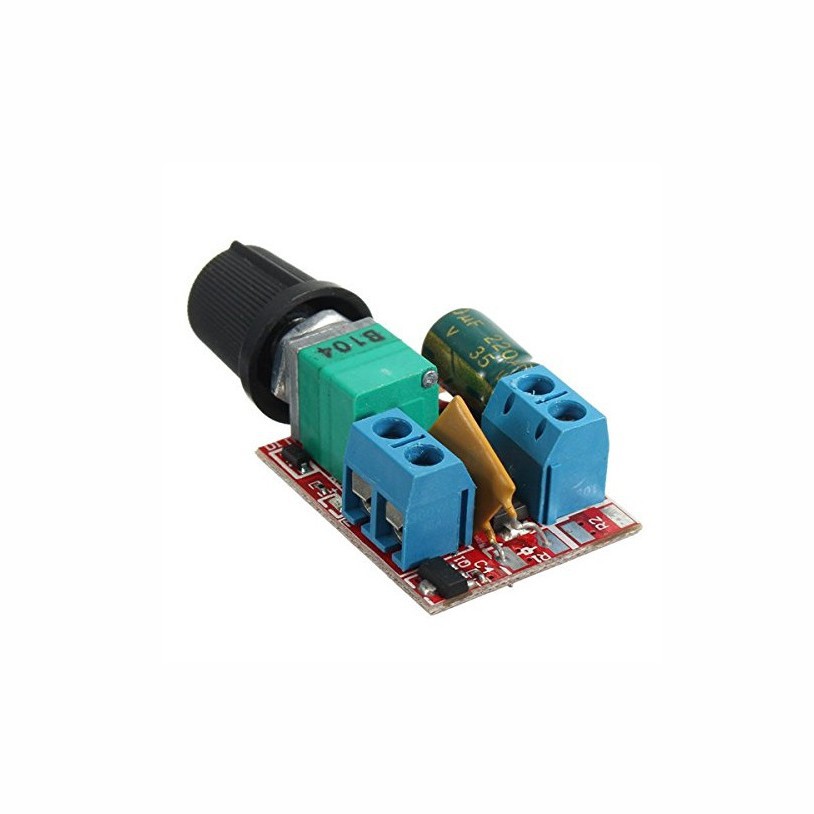 迷你直流电机PWM调速器3V6 12 24 35V调速开关 LED调光器 5A