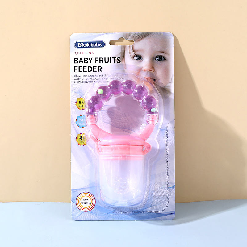 Venta caliente de comercio exterior, mordida de campana, mordida multicolor, mordida de fruta, chupete, suplemento alimenticio, sonajero, mordida de fruta