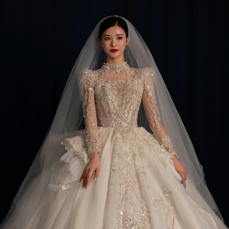 【Jinhua】French main wedding dress 2025 new style bride big tail…