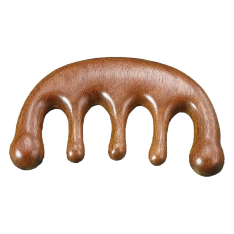 白檀マッサージコーム 頭皮・頭部経絡・肋骨コーム 小型携帯用木製経絡疏通コーム 記念品