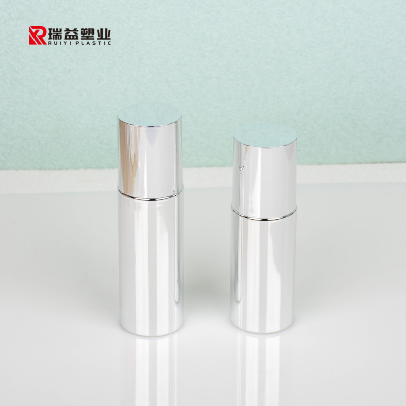 ハイエンドのブライトシルバーローション詰め替えボトル電気メッキスキンケア製品ボトルトラベルプレスポンプヘッド詰め替えボトル|undefined