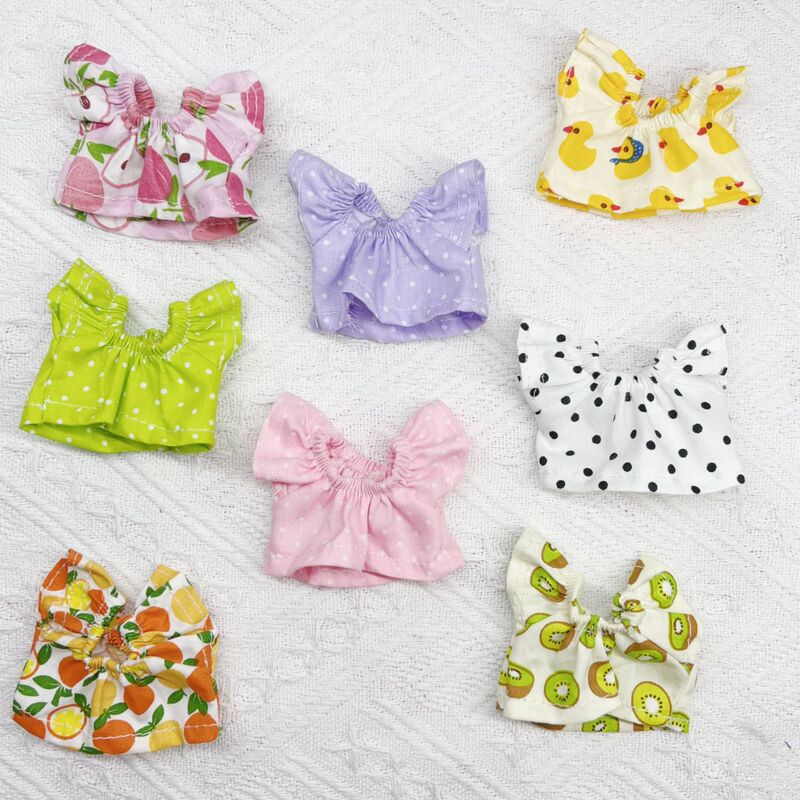 New 13cm Shiba Inu Dress 10cm Doll Accessory Dopamine Mini Dress Suitable for Labubu Tops