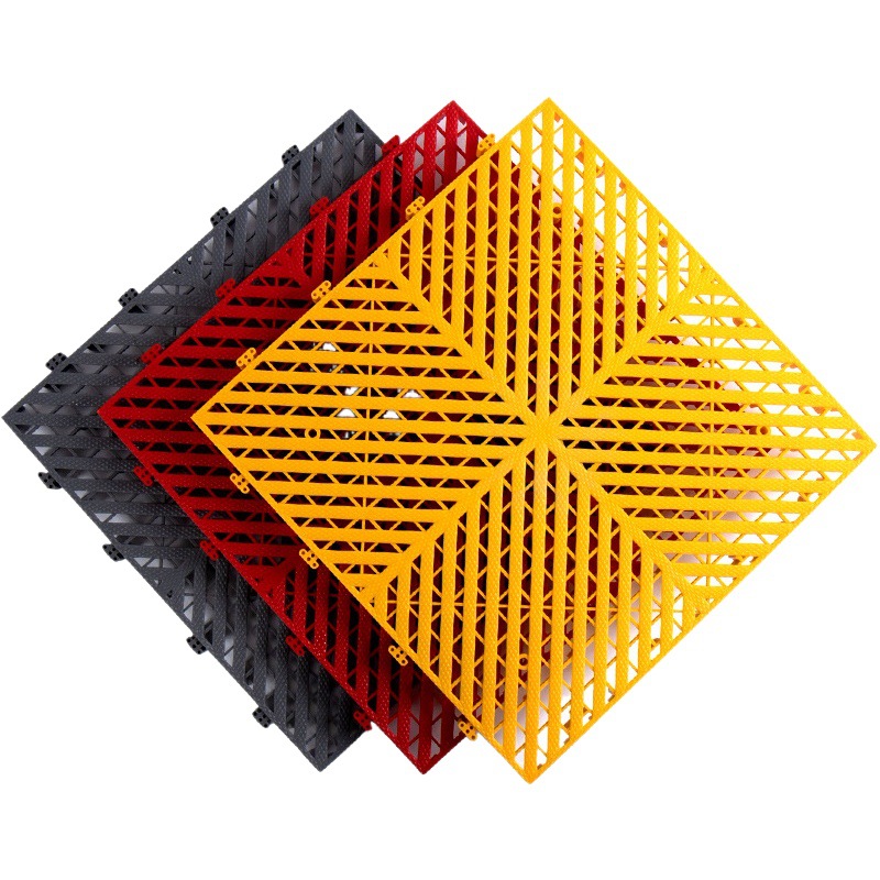 2,5 cm coche sala de lavado piso rejilla 4S coche salón de belleza rejilla de drenaje tablero plástico empalme piso mat