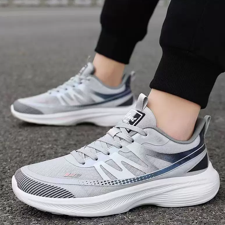 男鞋运动鞋秋季新款透气不臭脚单鞋潮流高级感男士网面鞋跑步鞋