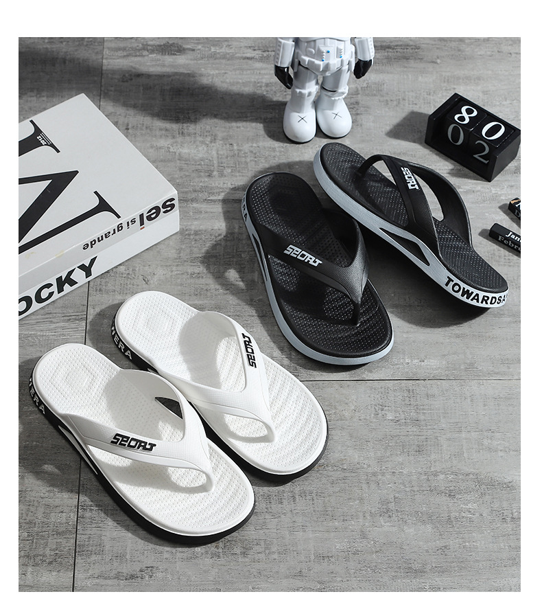 Pantofole personalizzate a spina di pesce per capispalla estivi sportivi casual Piedini con clip in PVC Sandali da spiaggia da uomo con fondo piatto_voghion.com