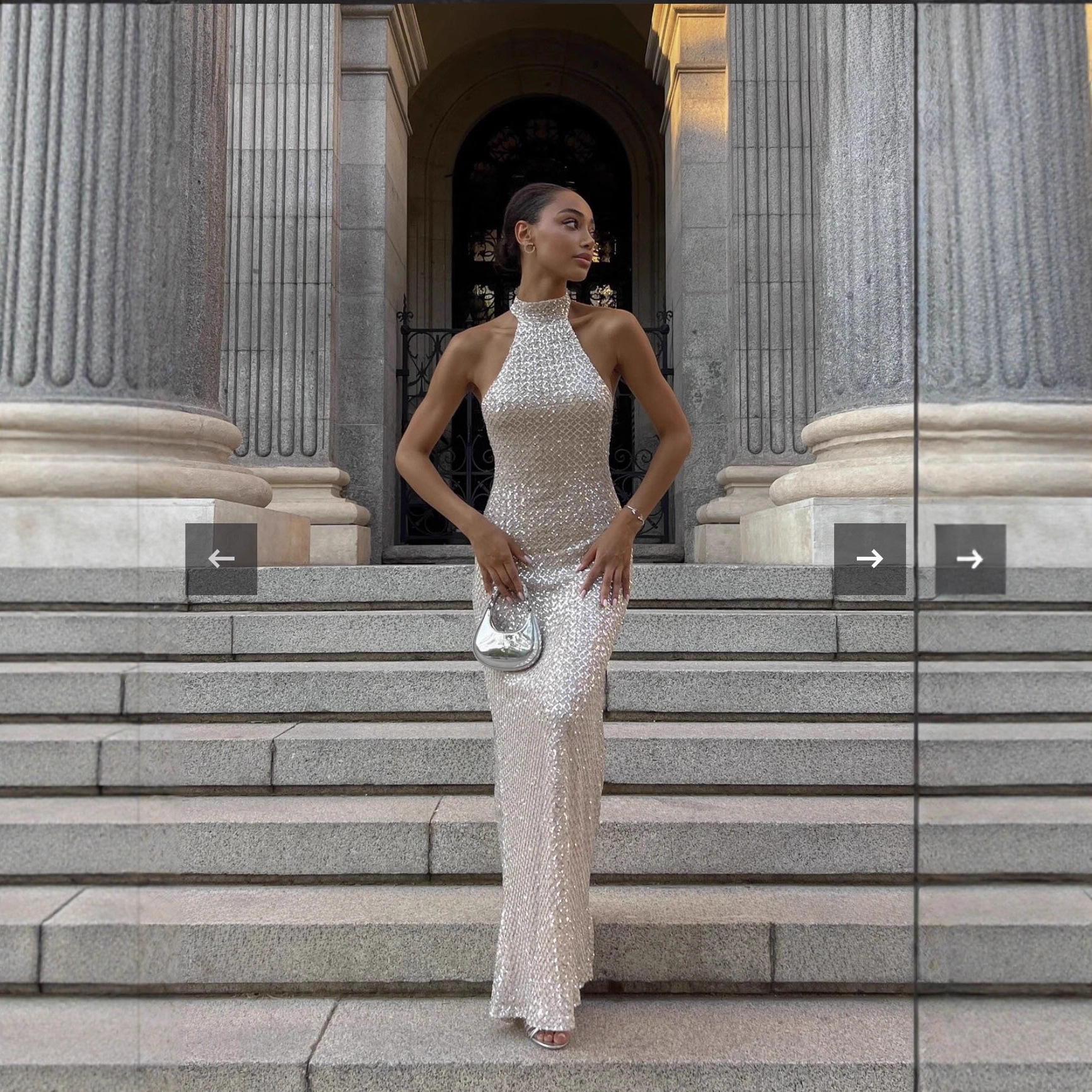 Sequin Evening Dress Long Banquet Slim Fishtail Elegant Socialite Party Annual Meeting Sequin Dress Cross-Border