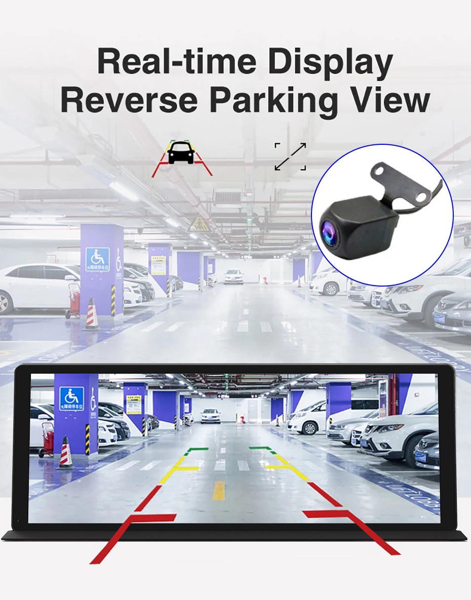 10.26inch Large-Screen Center Console Carplay Android Auto Screen Mirroring 4K Dash Cam 1080P Reversing Camera B