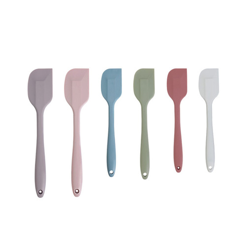 Large one-piece cream spatula Morandi butter cake turner baking spatula high-temperature resistant silicone scraper