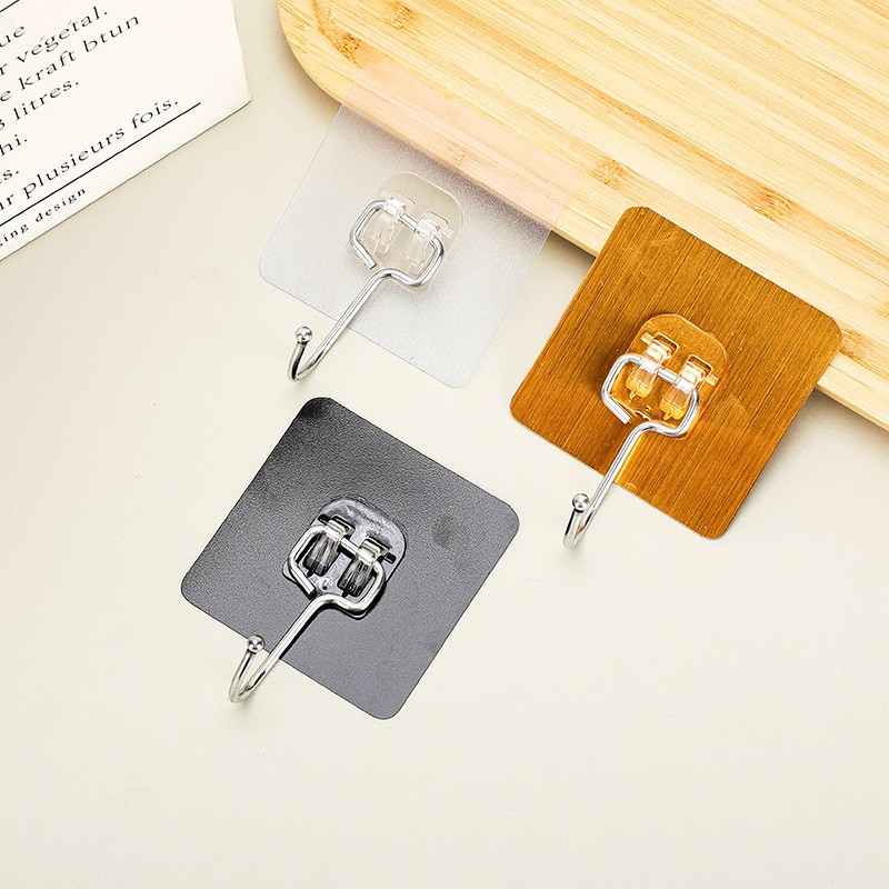 Gancho adhesivo fuerte para colgar en la pared rodamiento de pared transparente gancho sin costuras Gancho de pared sin punzonado gancho de pasta