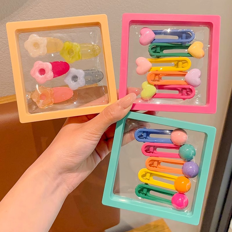 La dopamina color horquilla para niños niñas bebé lindo pelo roto flequillo clip frente clip lateral tocado