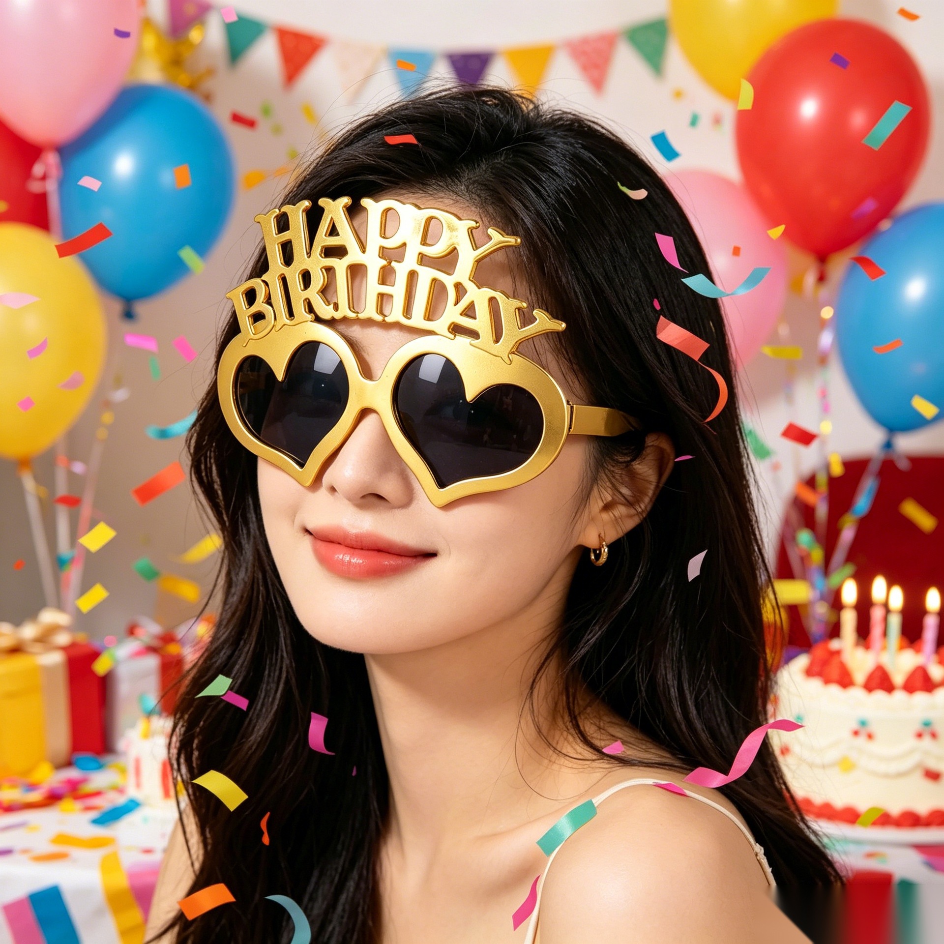 Cumpleaños temático fiesta gafas extrañas feliz cumpleaños pastel vela gafas de diseño de cumpleaños accesorios de fotos