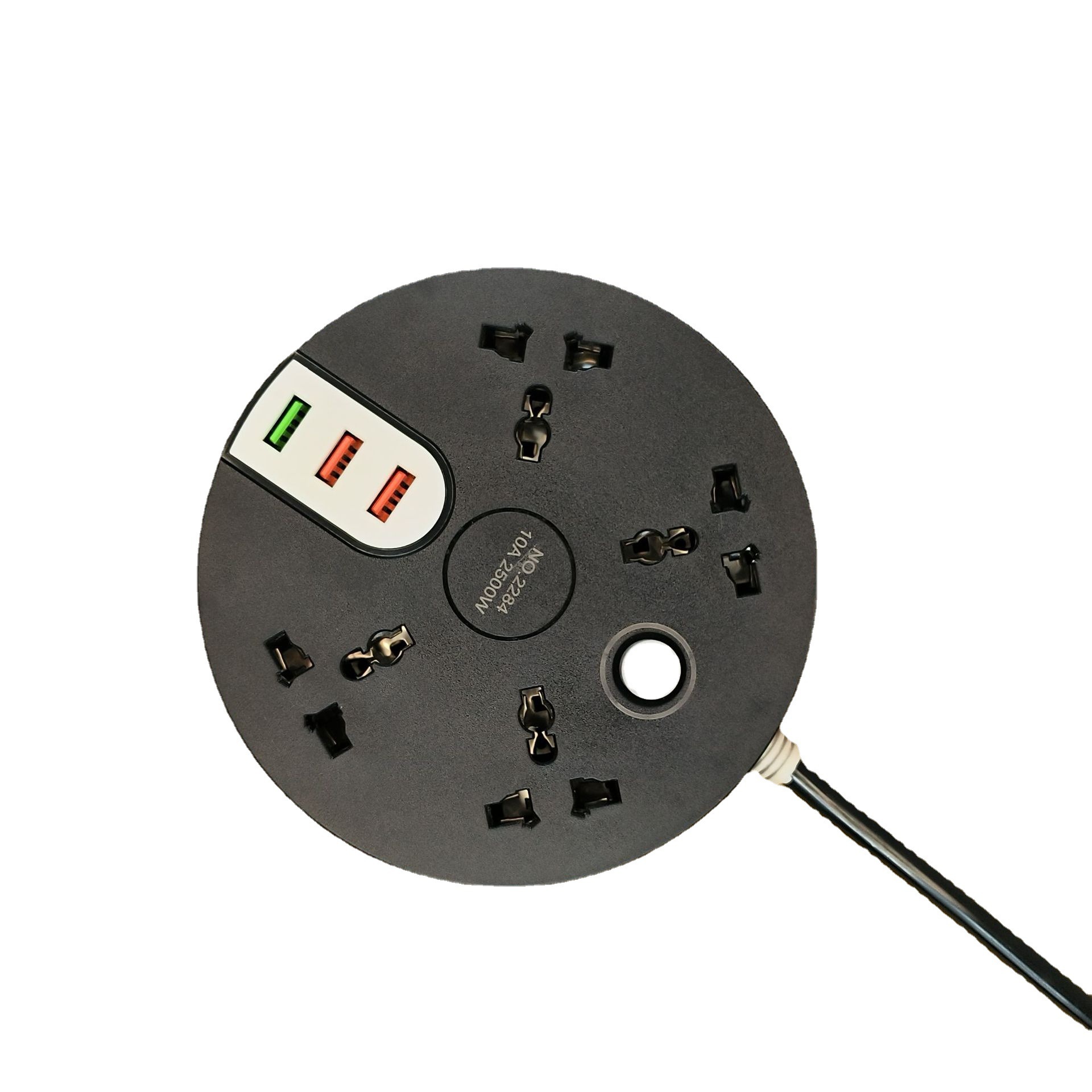 2284 # multi-agujero redondo enchufe bolsa de color mixto comercio exterior enchufe USB interruptor de control general enchufe de comercio exterior