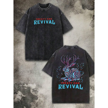 Treaty Oak Revival Stag-Horned Rabbit Printed Pattern  Style