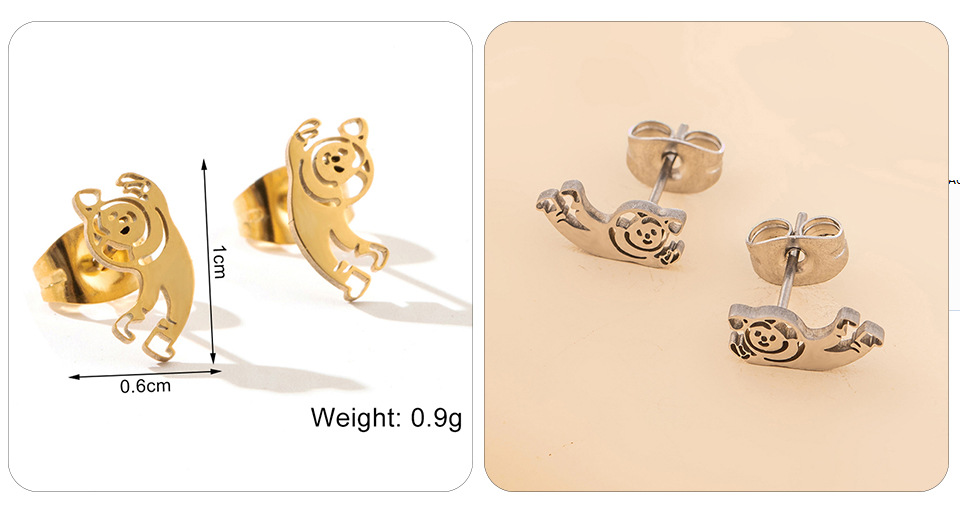 Plating Stainless Steel Ear Studs display picture 11