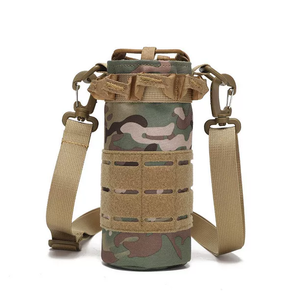 Outdoor Water Bottle Bag Molle Water Cup Cover Waterproof and Wear-Resistant Water Bottle Cover Bag Single Shoulder Crossbody Bag Portable Water Cup Camouflage