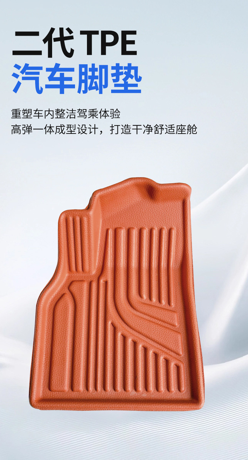 TPE car floor mats, custom-made for specific car models, thickened and wear-resistant car interior mats, sample of TPE floor mats for all car models