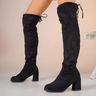 Demi-season elastic high boots, plus size