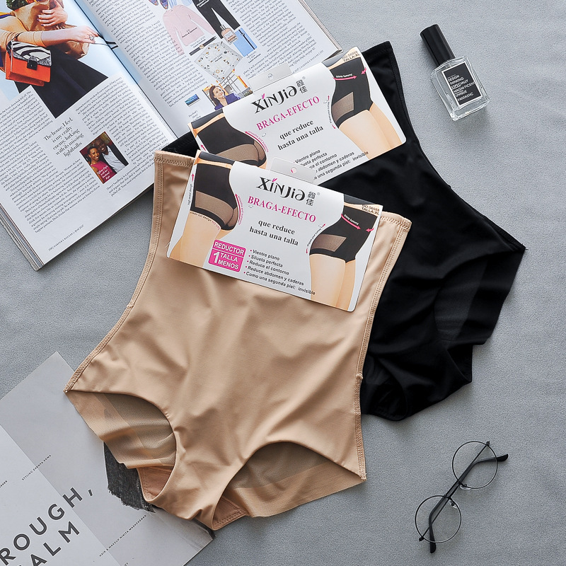 Cross-border Amazon Thin Ice Silk Mesh Breathable High Waist Belly Pants Tight-fitting Waist Slimming Body-shaping Panties Cross-border Amazon Thin Ice Silk Mesh Breathable High Waist Belly Pants Tight-fitting Waist Slimming Body-shaping Panties